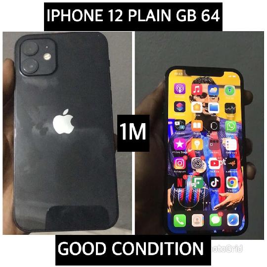 iPhone 12 plain gb 64?Clean used everything works perfectly fine only for 1.35M seems like a good day to live up your self with 