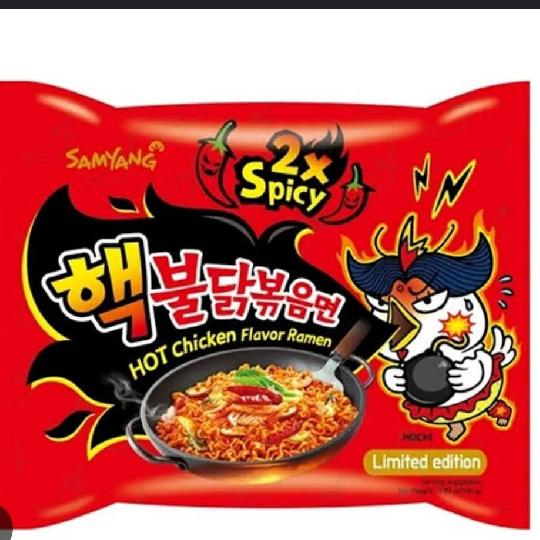 Samyang ramen noodles 
Hot chicken flavour x 2
Can u handle the heat?????

Halal ramen noodles in stock
Price: 5000tshs each 
Or