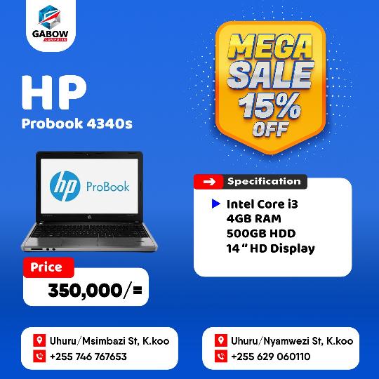 Get HP PROBOOK 4340s, For 350,000/= Only....
High Performance Laptop

For more information: Call us 0629060110 or 0746 767653 Or