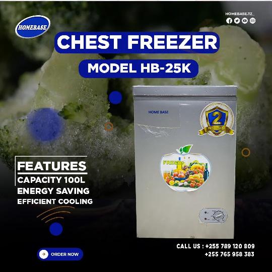 #HOMEBASE Best quality home appliances

100 Litres Chest Freezer @ 500,000/=

?Free delivery within Dar-es-salam, mikoani tunatu