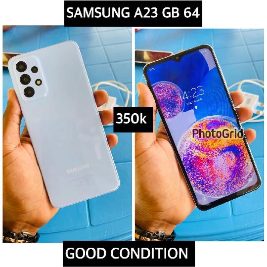 Samsung A23 gb 64?Ram 4 Crean everything works perfectly fine only for 350k seems like a good day to live up your self with thes