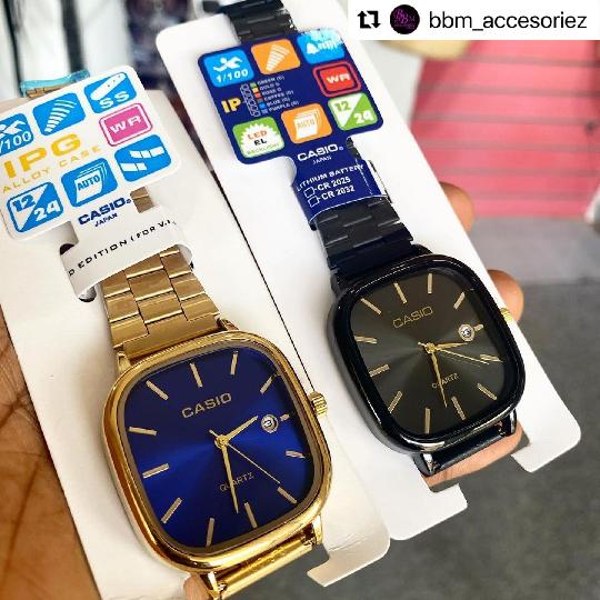 #Repost bbm_accesoriez with use.repost
・・・
Gold-blue Vs Full black
Unisex watches ?

30,000/-‼️

Bei ya jumla ni 20,000/- kwanzi