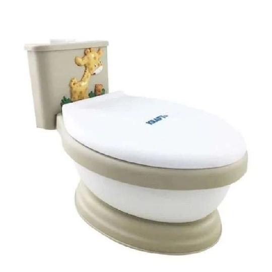 Musical potty. 

•Safe and durable with PP material 
•12 songs music 
•Deflector shield for boy
•Anti skid gripper fo safety

Pr