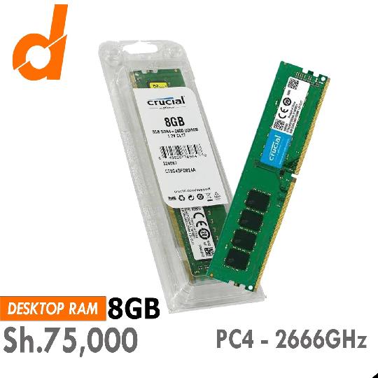 #ram #desktop #ddr4 
0655 770 716 / 0755 770 716
Discounted Price: Tsh.75,000

DDR4/PC4 Desktop RAM
Type: DDR4/PC4
Capacity: 8GB