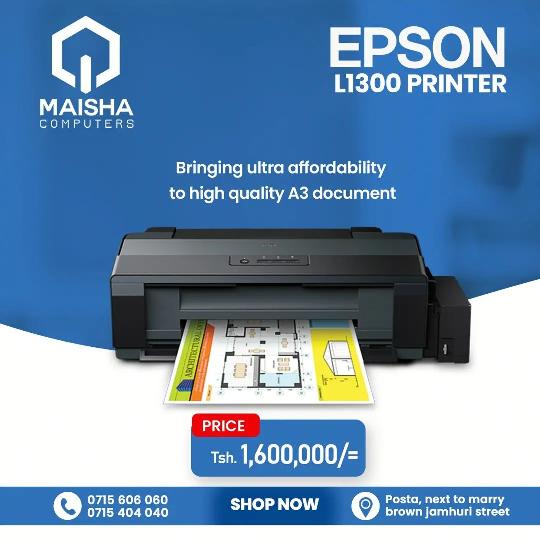 Get yourself an Epson printer L1300 at a very affordable price for more information call us on 0715404040 and 0715606060 or visi