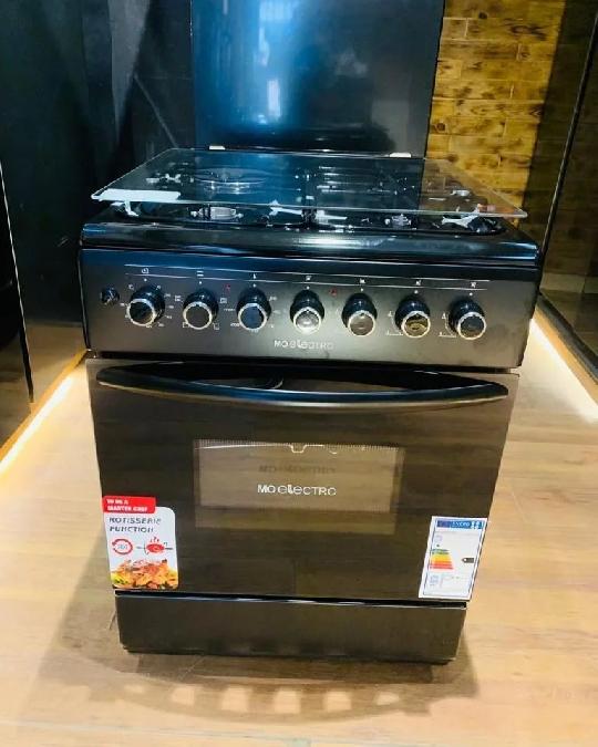 Mo Electro GAS COOKERS:*

*60cm x 60cm*.
*3Gas+1Umeme
*Electric Oven & Grill*.
*Inside Oven Lamp*.
*Auto Ignition*. 
*Double Gla