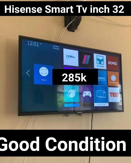 OFFER OFFER❗️❗️❗️❗️

Hisense Inch 32 Smart Tv Clean

285,000/= tu ✅ . 

Location:Mbweni Kwa mwamnyange

Condition: Good Conditio