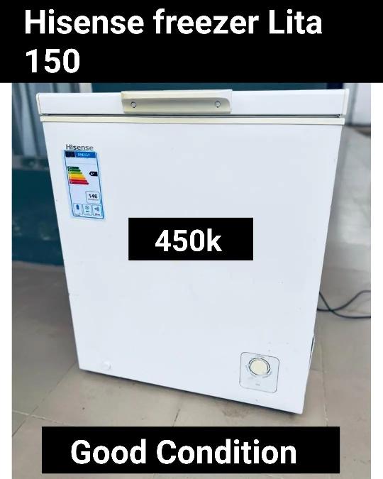 OFFER OFFER❗️❗️❗️❗️

Freezer Lita 150 Brand Hisense 

450,000/= tu ✅ . 

Location:Tabata Gereji

Condition: Very Good Condition