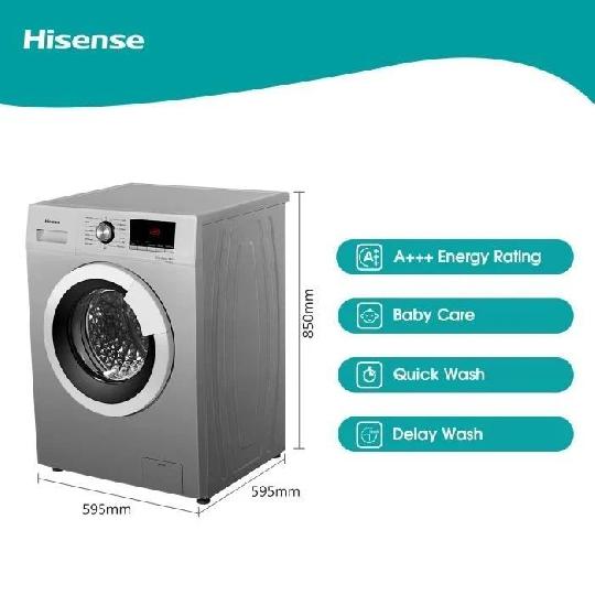 Reposted bidhaa_classic_home_store Offers ?Offers ?
Hisense WFPV8012EMT 
8Kg 
Front Load Washing Machine
4 years  Warranty 
Bei 