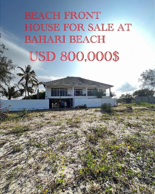 BECH HOUSE FOR SALE

LOCATED AT BAHARI BEACH 

ASKING PRICE:: 800,000$

FEATURES 
-4 BEDROOMS 
-4 BATHROOMS ? 
-LIVING & DINNING